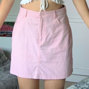 Pink Gingham skirt